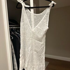 White Eyelet Sleeveless Top
